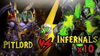 Pitlord vs 10 Infernals