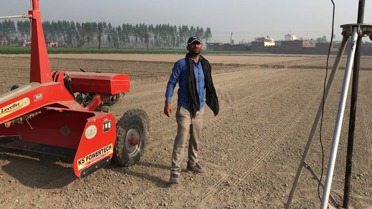 Laser land leveller by ksa agrotech tractor Swaraj 855