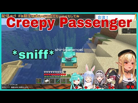 Shiranui Flare n Pekora Got Creepy Passenger | Minecraft [Hololive/Eng Sub]