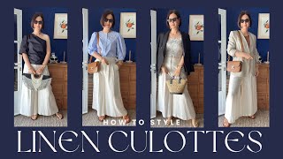 How to style linen culottes - Summer outfit ideas