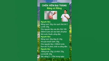 Chữa viêm đại tràng tại nhà bằng củ Riềng#shorts