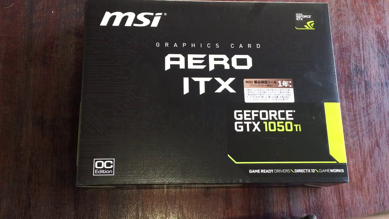 MSI Aero ITX GeForce GTX 1050Ti 4GB OC Unboxing