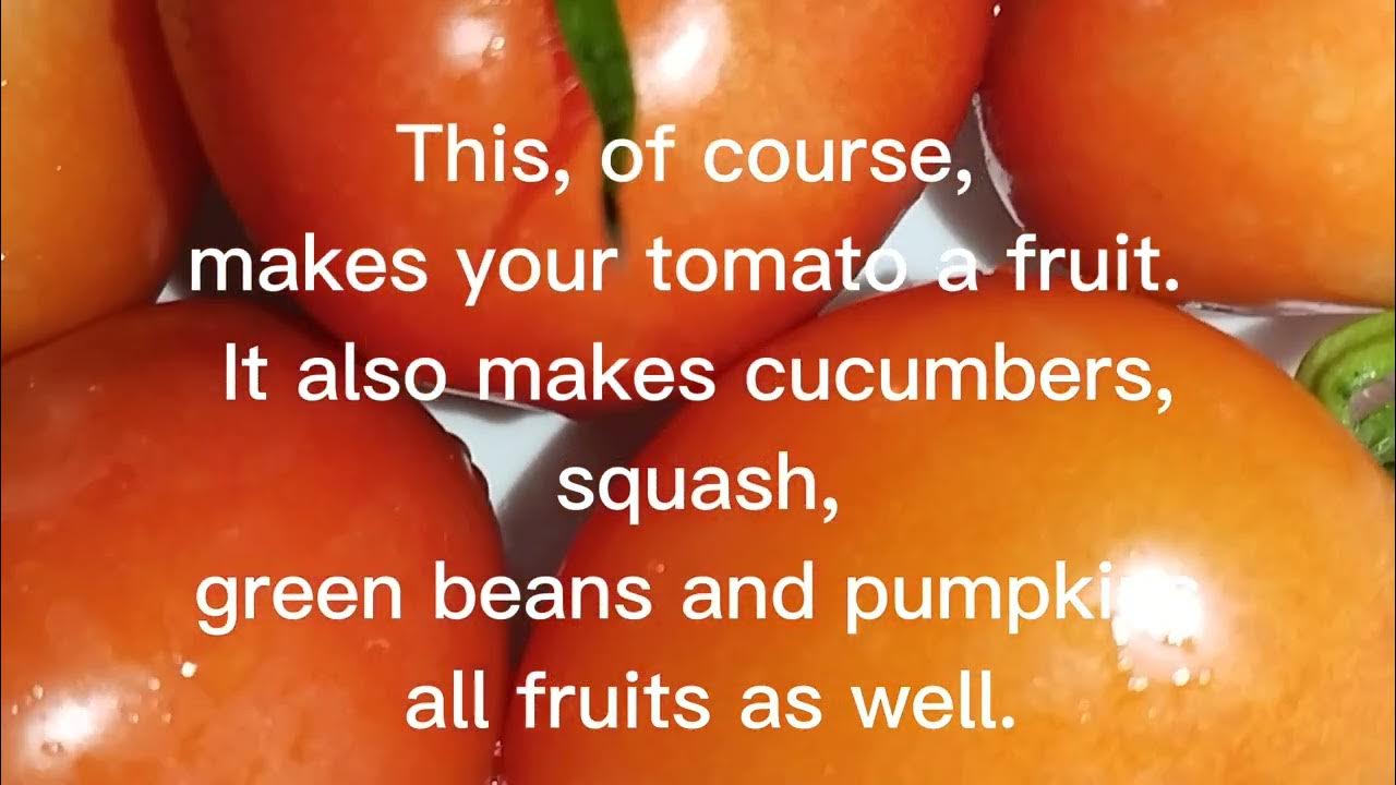 Is a tomato a fruit or a vegetable youtube