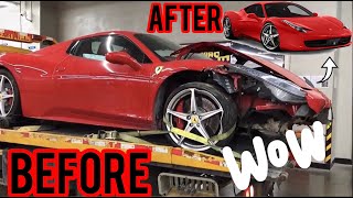 Rebuild A Wrecked Ferrari 458