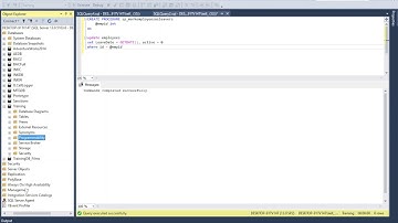 MS SQL tutorial demonstrating creating stored procedures with parameters