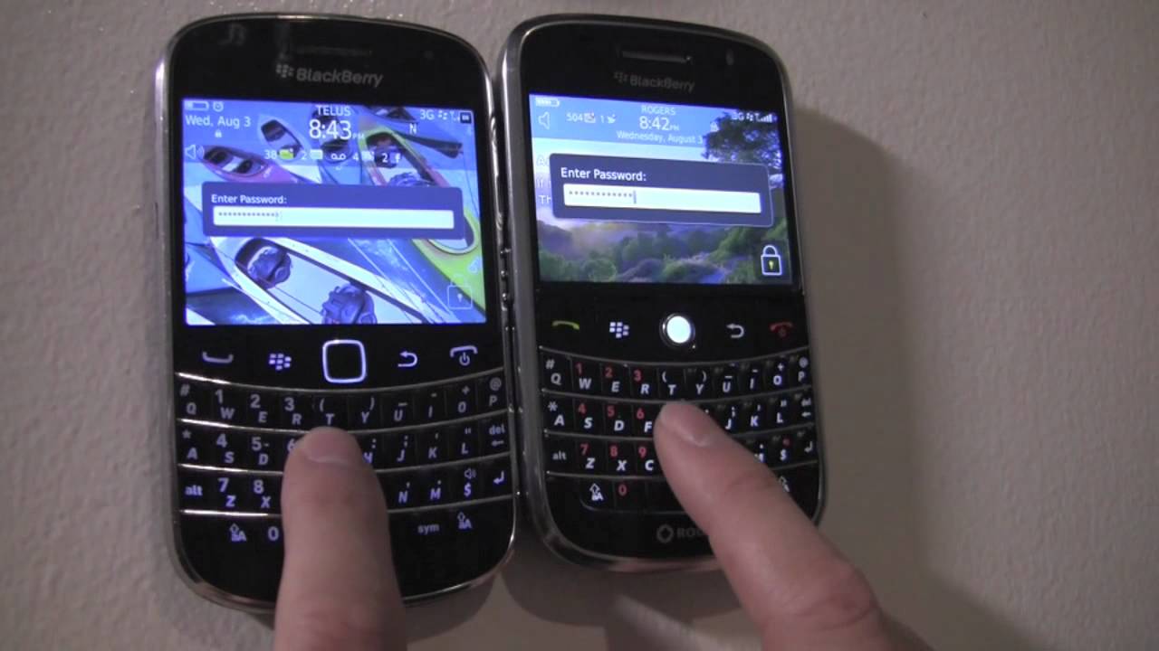 BlackBerry Bold 9900 / 9930 Compared to other Bolds YouTube