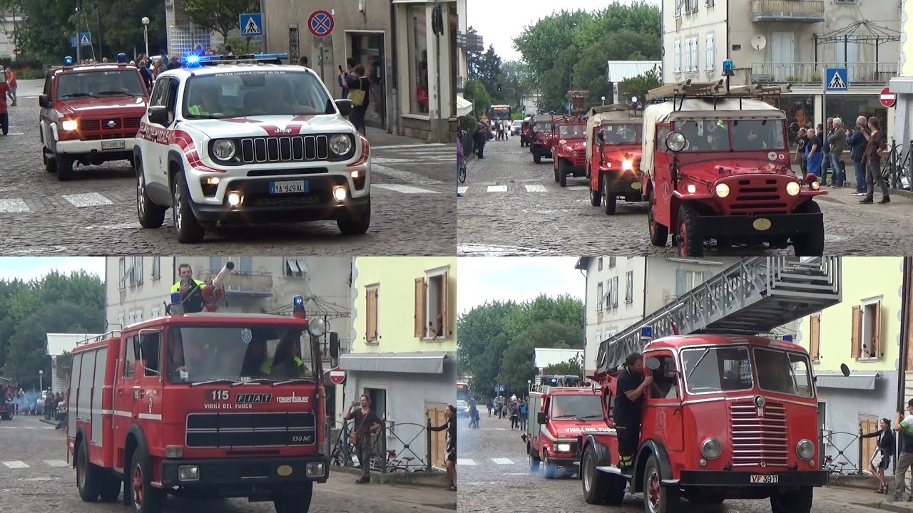 [SPECIALE 1000 ISCRITTI] Passaggio sfilata Mezzi d'epoca Vigili del fuoco volontari Trentino