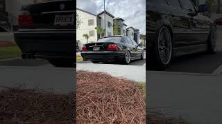 BMW 740i E38 M62 Exhaust - Muffler Delete — Dynomax race mufflers (stock midsection)