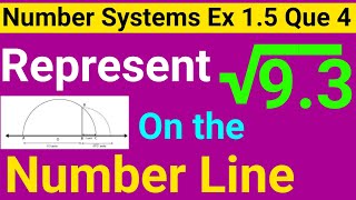 Represent Under Root 9.3 On Number Line | Class 9 Exercise 1.5 Question 4