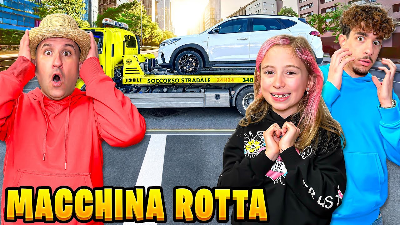 GIORGIA LA NUOVA MACCHINA DI MAMMA CINZIA CON CUGINO STEFNAO  LA ROMPE E PAPÀ SALVO SI ARRABBIA!