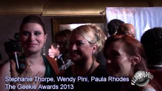 Stephanie Thorpe Paula Rhodes At The Geekie Awards