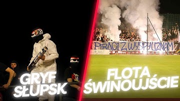 Oprawy w meczu Gryf Słupsk-Flota Świnoujście