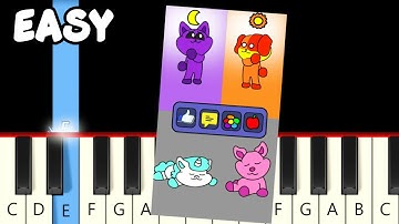 Smiling Critters Dance Challenge!  - Fast and Slow (Easy) Piano Tutorial