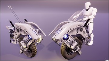 SciFi Grasshopper MonoBike (#UE4, #UE5)