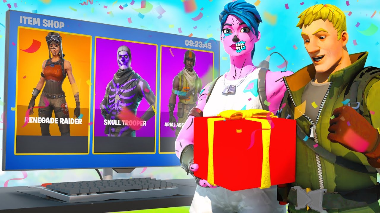 I GIFTED SKINS to my RANDOM DUOS...