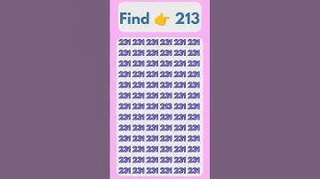 Find the odd number 213 #shorts #youtubeshorts #oddoneout
