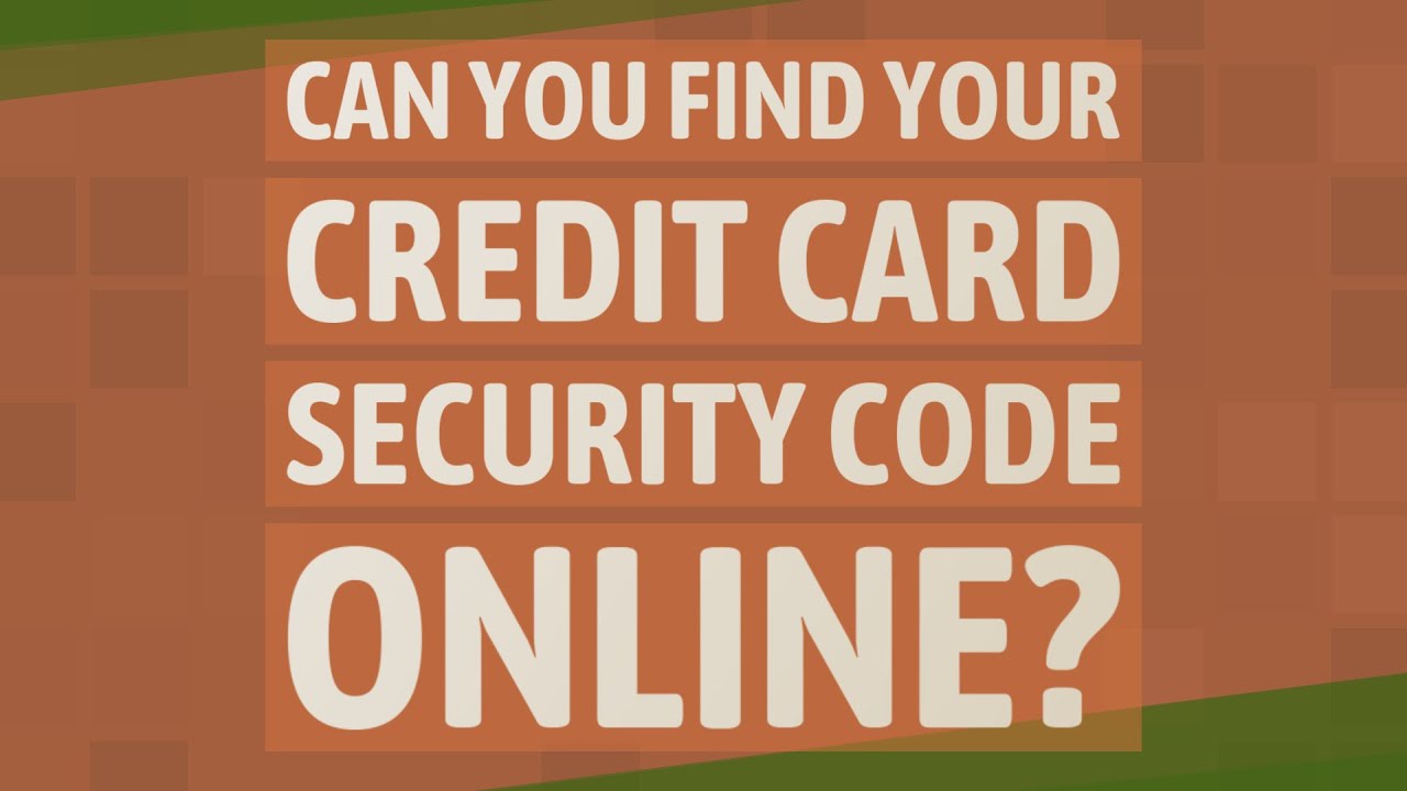 Can you find your credit card security code online? - YouTube