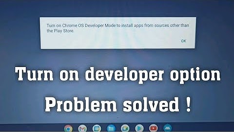 Turn on Chrome os Developer Mode to install apps from sources other than Play Store