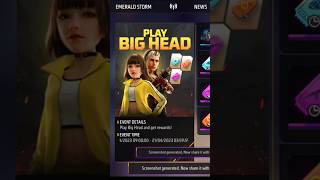Play big head to free diamond royal, weapon royal, incubator voucher | #free_fire_mission