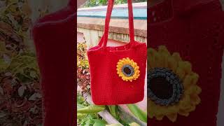 Crochet sunflower tote bag 🌻🌻