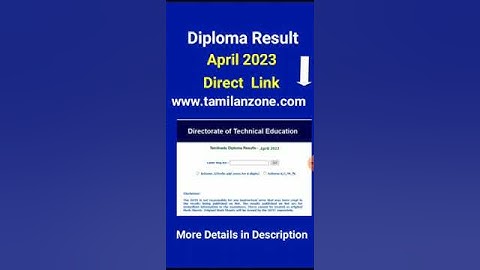 Diploma Result Link