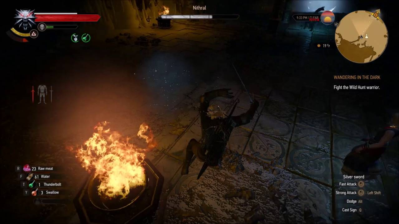 The Witcher 3 Wild Hunt - Geralt & Keira vs Wild Hunt warrior Nithral Part 2 (final)
