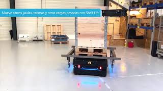Optimice el transporte de sus tarimas con MiR Shelf Lift