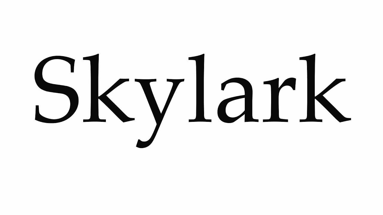 How to Pronounce Skylark - YouTube