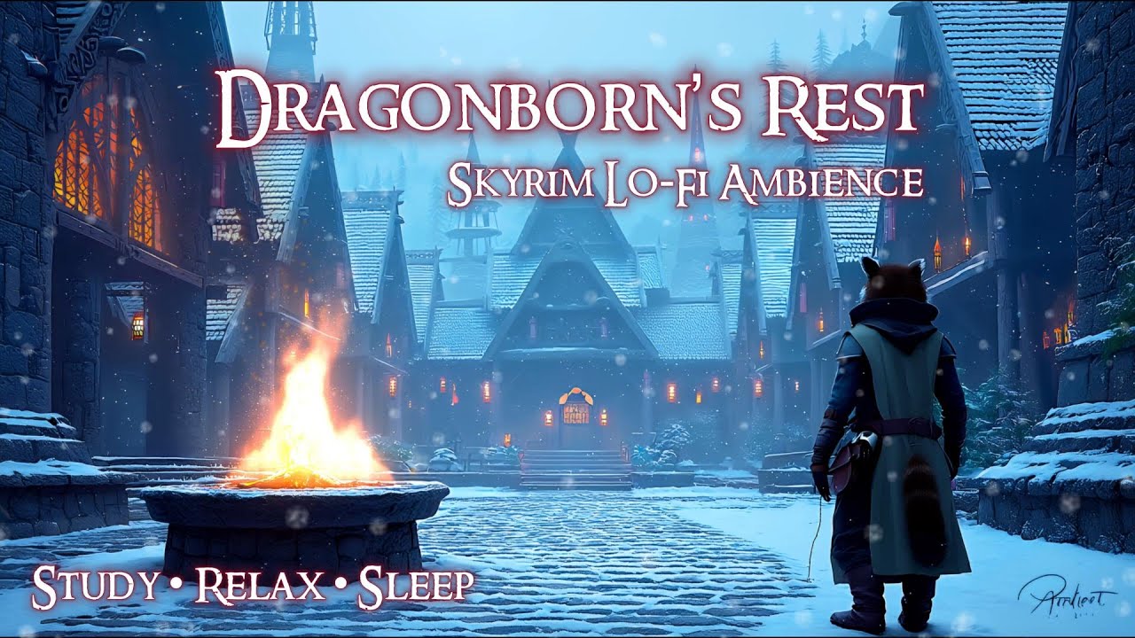 Whiterun, 4E 201: Dragonborn’s Rest | Skyrim Lo-Fi Ambience 🐉❄️🔥  Rest, focus, or inspiration ✨