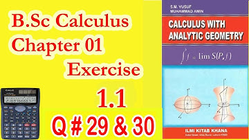 B.Sc/ADS Calculus || Exercise 1.1( Q.no 29 & 30) || Draw the Graphs of the Functions