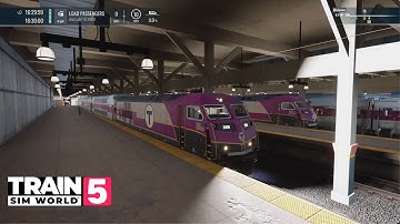 Train Sim World 5 MBTA Boston Worcester - Boston Commuter HSP46 first look
