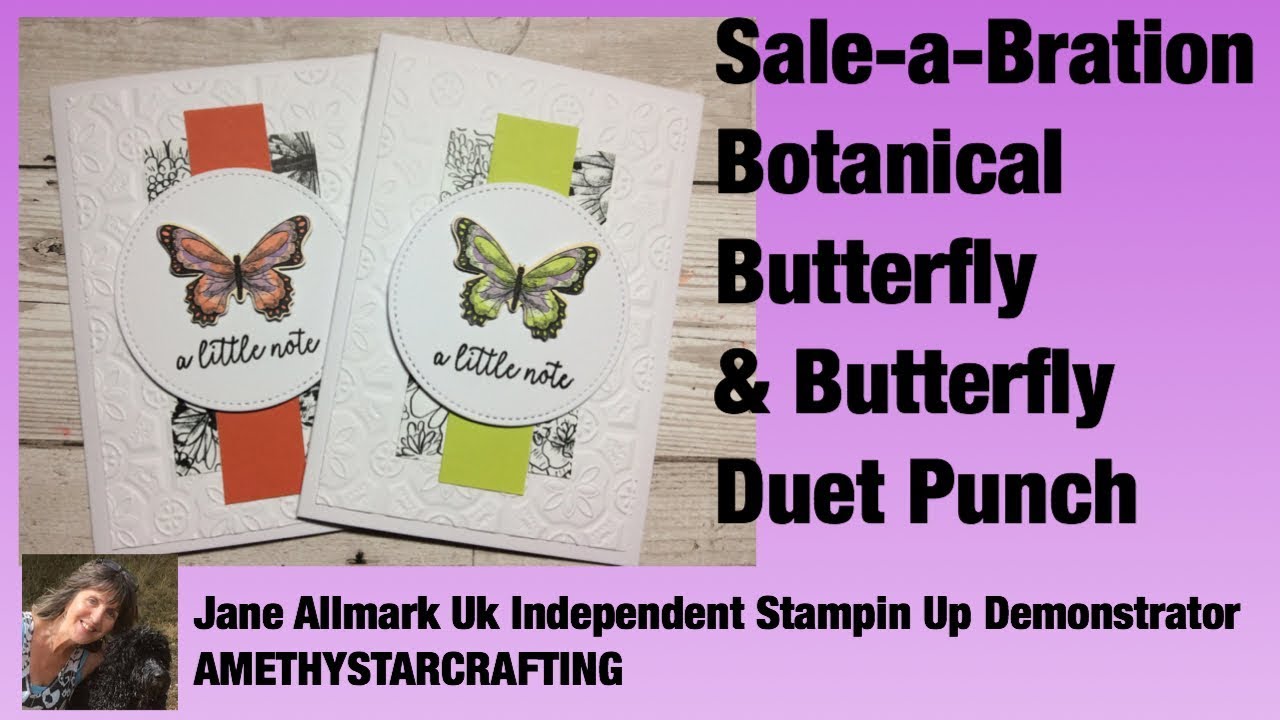 Stampin up スタンピンアップ バタフライセット Sale-a-bration Botanical Butterfly with Butterfly Duet Punch