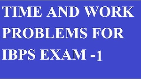 Time And Work Problems Shortcuts and Tricks [In Hindi] Part - 1