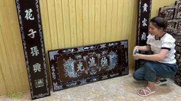 siêu phẩm trường ngũ sơn đại gỗ cẩm lai,bộ ghế loius pháp,khay lan cẩn ốc,bộ hoành phi câu đối,đĩa..