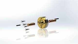 Bushed pin Flanged Coupling Solidworks CAD