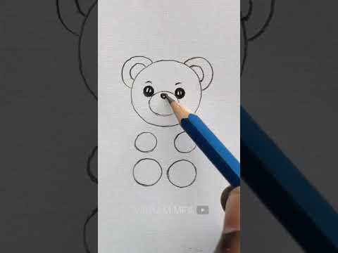 How to Draw Very Easy Teddy Bear Drawing