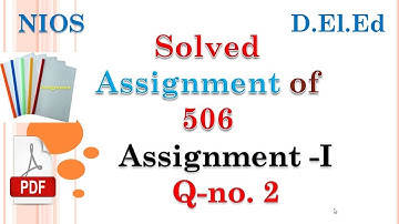 SOLVED ASSIGNMENT of course 506 Assignment I Question No.2 ...