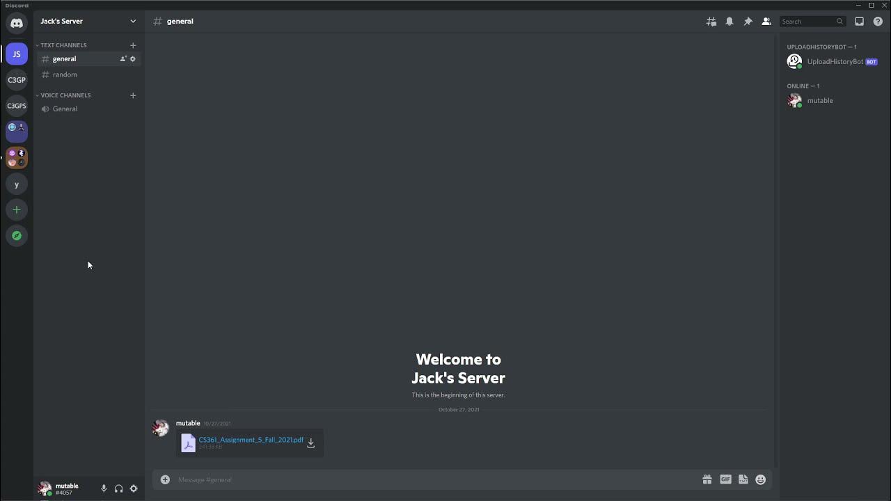 Installing update 1 of 15 discord