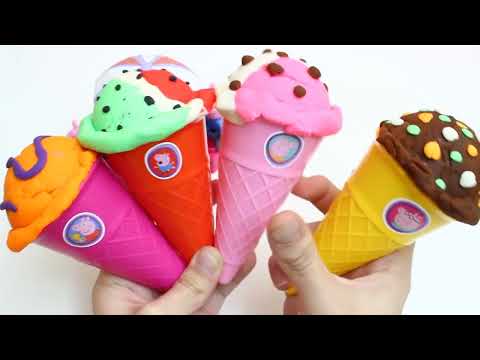 Peppa Pig Ice Cream Parlor Building Toys Play Doh Rainbow Ice Cream DIY La Heladería de Peppa Pig