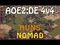 AOE2:DE - Road to 2.5k ELO - 4v4 Huns Nomad - eartahhj - 22/02/2021