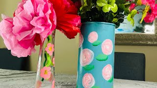 How to decorate a glass or paper vase! inspired by my visit to New Orleans!