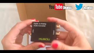 Orei DA21X Premium Optical SPDIF/Coaxial Digital to RCA L/R Analog Audio Converter with 3.5mm Jack Musou Conversor audio digital a analógico