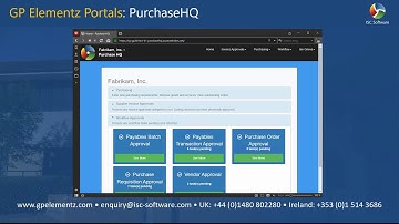 GP Elementz - PurchaseHQ - Workflow Integration
