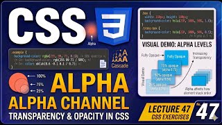 Alpha Channel vs Opacity Explained | Transparency in Graphic Design | Lecture no. 47 