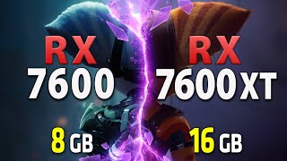 RX 7600 vs RX 7600 XT - Test in 10 Games | 1080p
