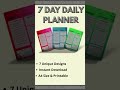 7-Day Aesthetic Daily Planner – Boost Your Productivity & Joy!