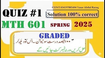 MTH601 - Operations Research (Quiz 1) 💯 Percent correct