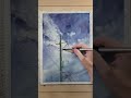 #Moon #月 #watercolor #透明水彩 #watercolorpainting #水彩画 #artprocess #watercolortutorial #shorts