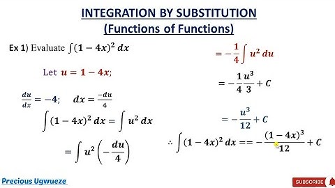 Integration By Substitution | U-Substitution Integration