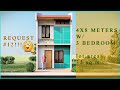 4X8 METERS TWO STOREY SMALL HOUSE DESIGN W/ 3 BEDROOM (REQUEST #12)